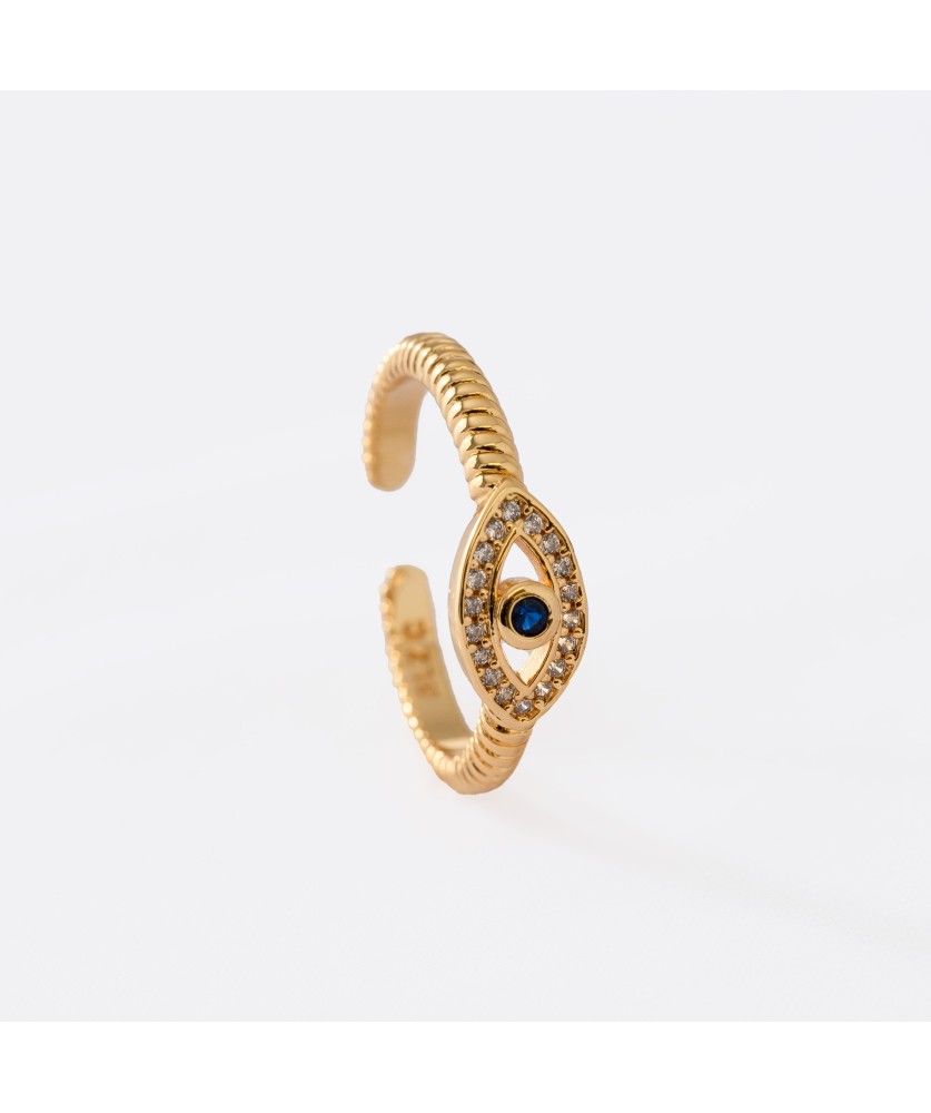 Anillo Ojo Turco Azul Ajustable