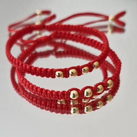 Manillas para parejas Total Love con balines en oro laminado 18K Imagen 6