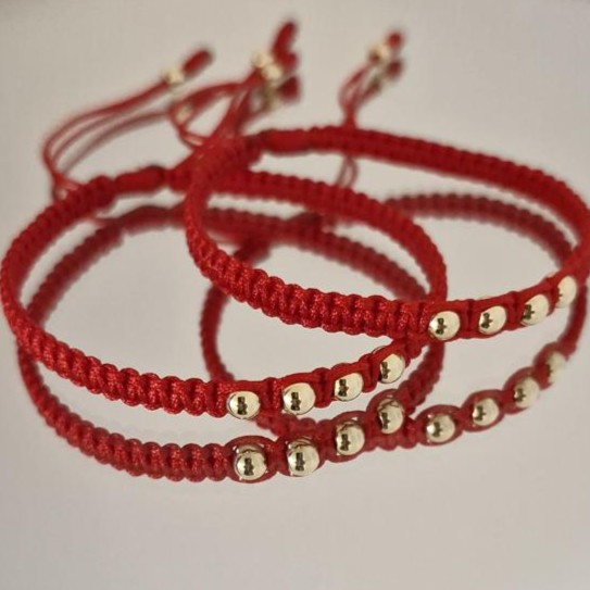 Manillas para parejas Total Love con balines en oro laminado 18K Imagen 9