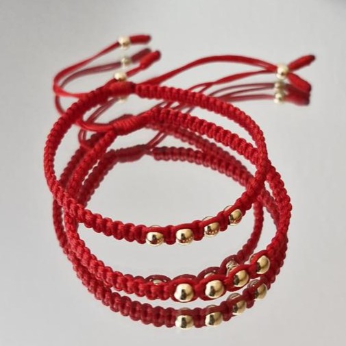 Manillas para parejas Total Love con balines en oro laminado 18K Imagen 11