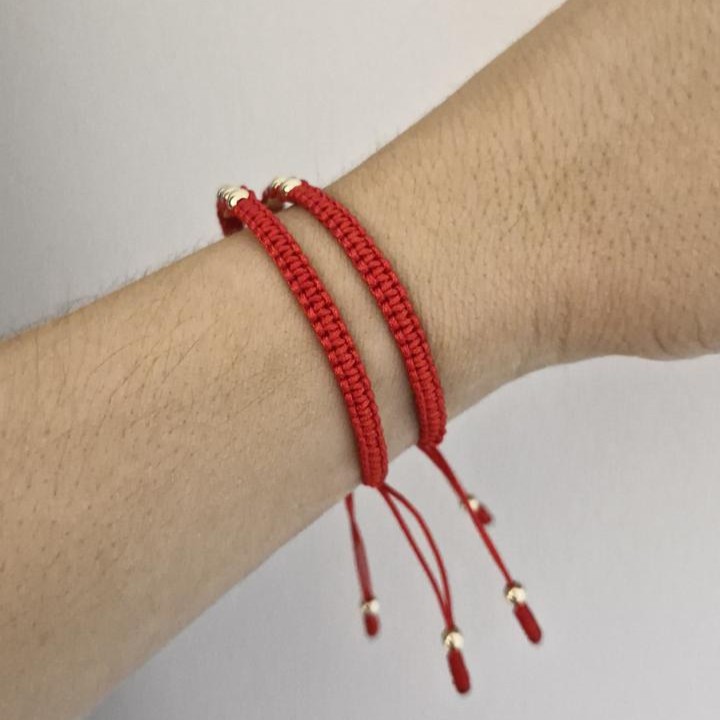 Manillas para parejas Total Love con balines en oro laminado 18K Imagen 13